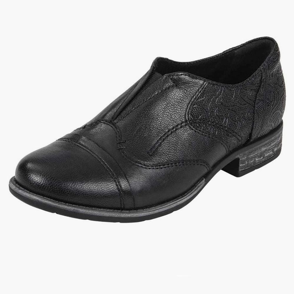 Earth Blythe Black size 5B Leather Shoes Relief Pod In Heel COMFORT